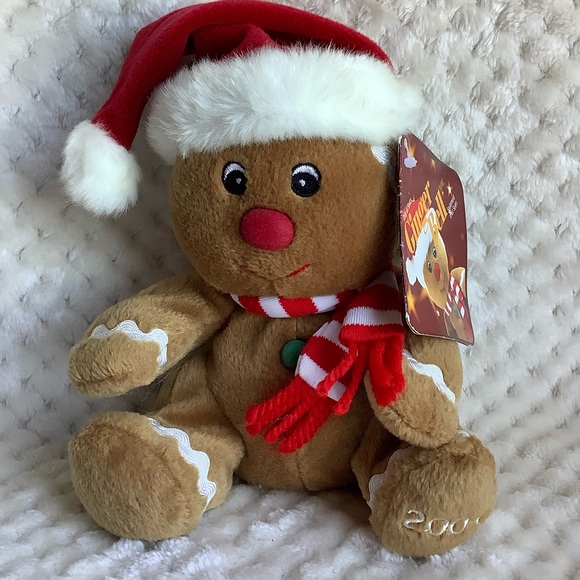 SEARS Plush Gingerbread in Santa Hat Ginger Bell 2004 Charity Stuffed Toy - Picture 1 of 9